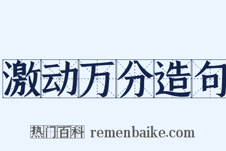 激动万分造句是什么意思的图片